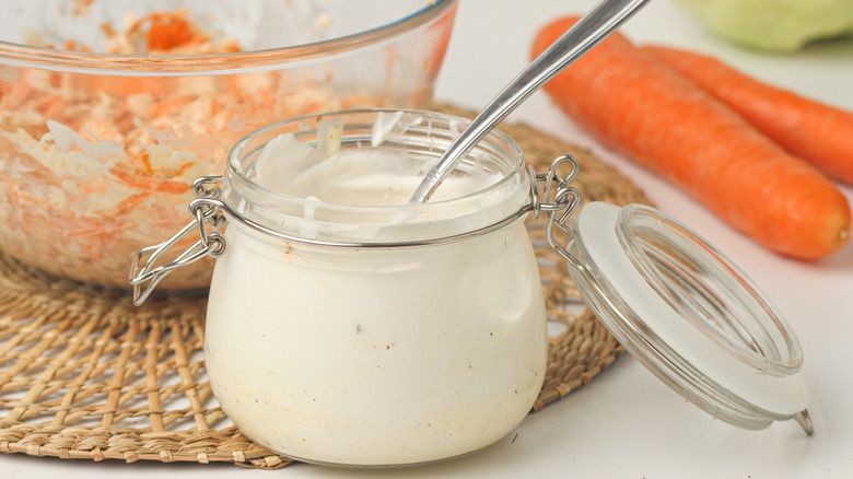 coleslaw dressing in jar