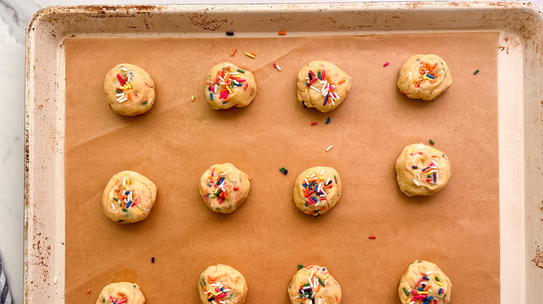 cookies ready to go in oven