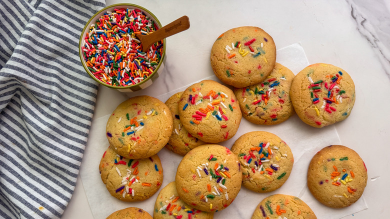 cookies on parchment paper