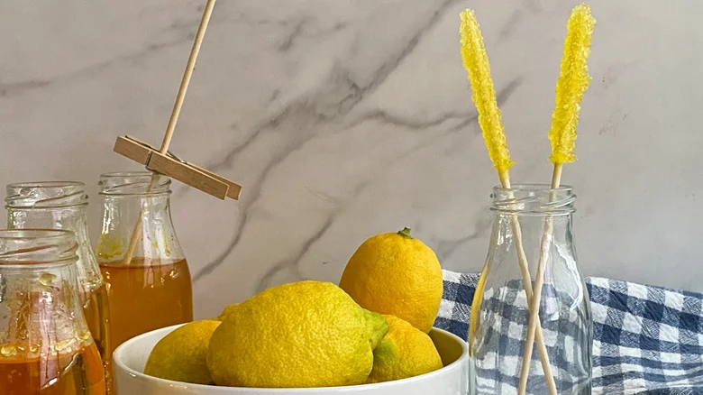 Who would have thought that sugar could crystallize into such a beautiful piece of art?  Read More: https://www.tastingtable.com/1176970/homemade-lemon-rock-candy-recipe/