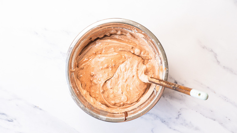 Nutella ice cream in bowl