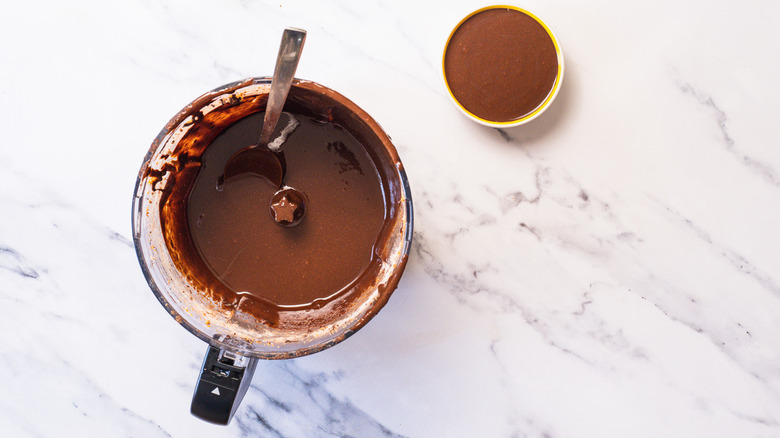 Homemade Nutella in food processor