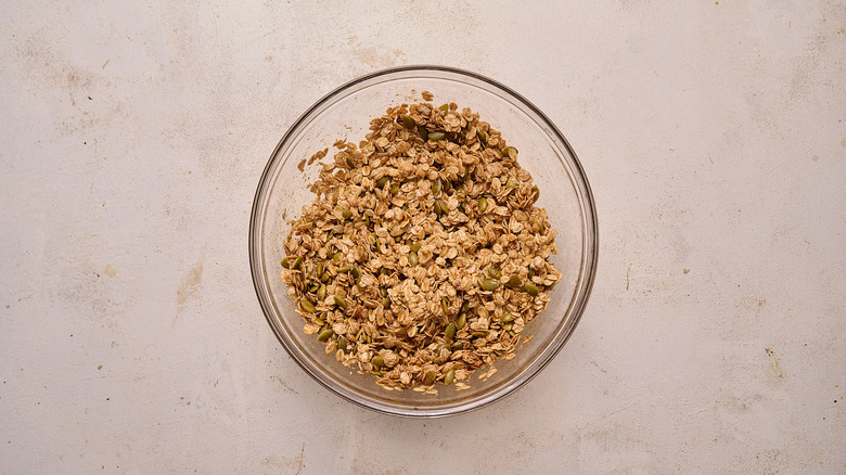 oats and spices combined in a bowl