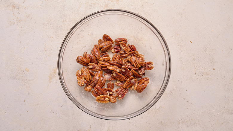 pecans mixed with egg white