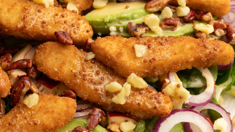 honey mustard chicken tender salad