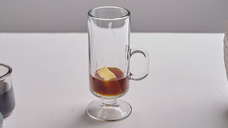 Butter and syrup in a glass