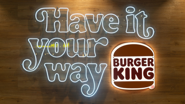 Have It Your Way light up sign inside Burger King