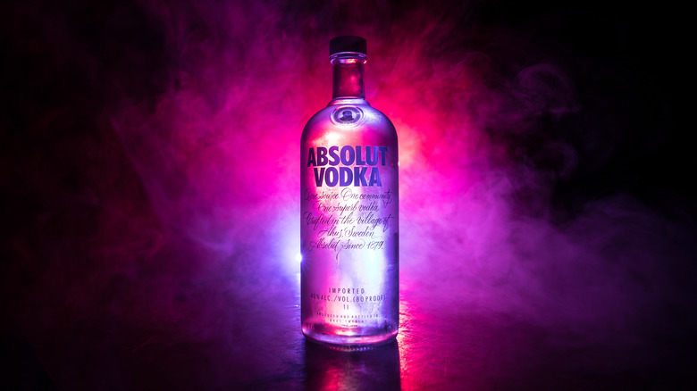 Bottle of Absolut vodka