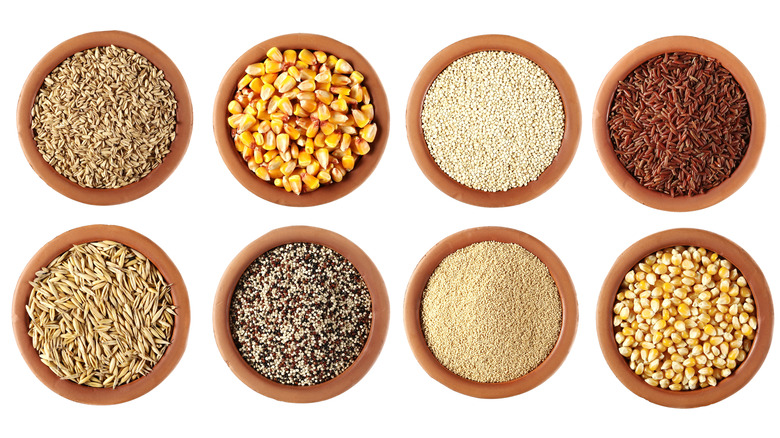 diverse grains and cereals