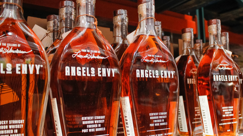 bottles of Angel's Envy bourbon