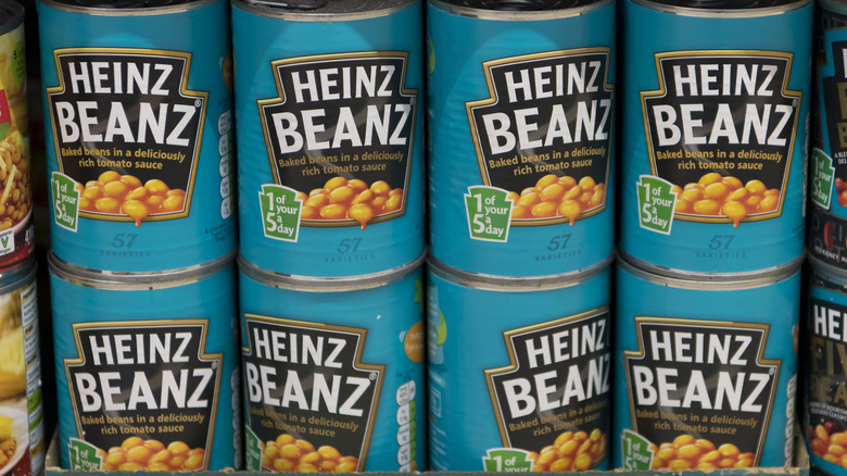 Cans of Heinz Beanz