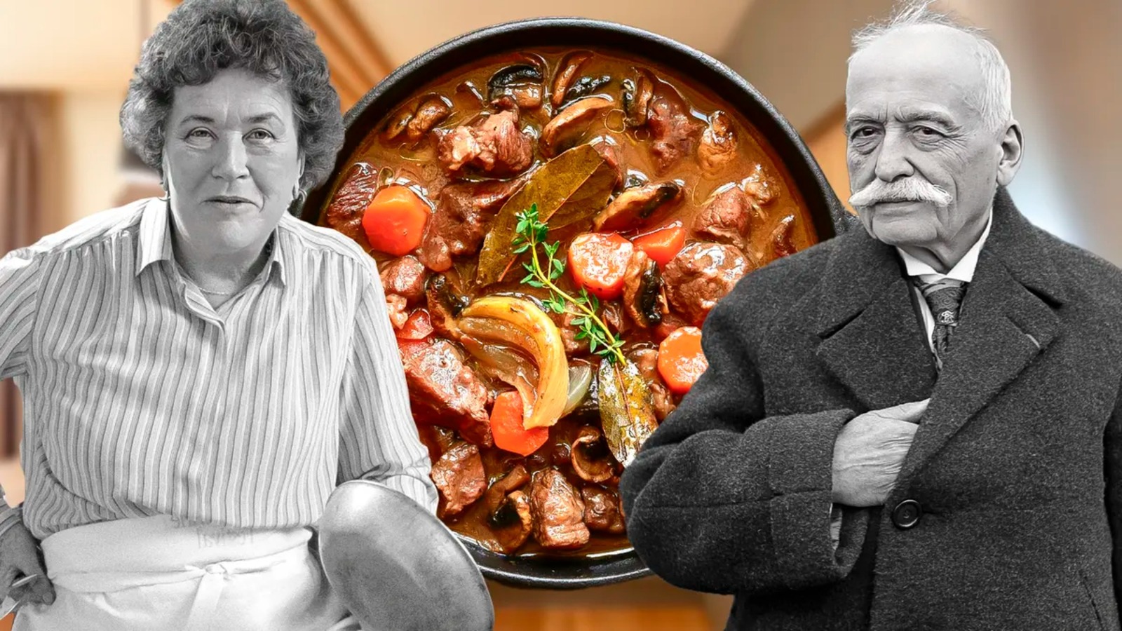 How Auguste Escoffier's Beef Bourguignon Differed From Julia Child's
