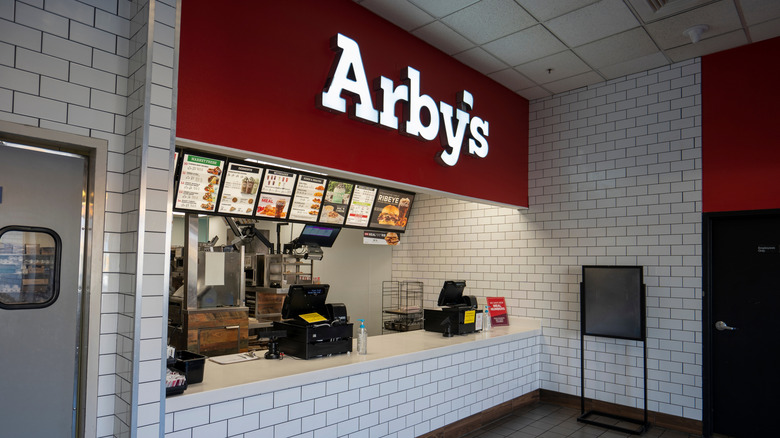 An Arby's restaurant counter