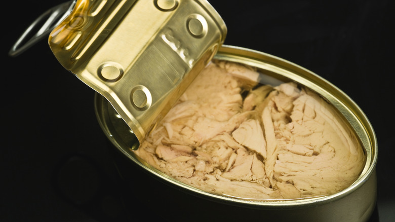canned tuna opened