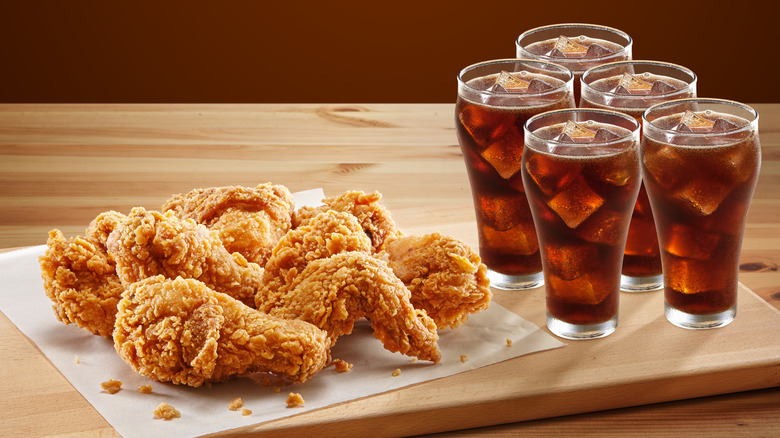 wings with cola