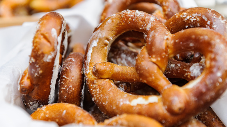 pretzels sprinkled with salt