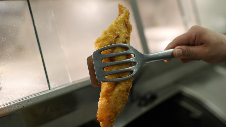 deep fried cod piece