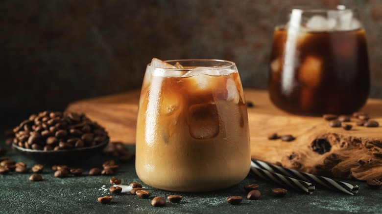 glasses of iced coffee
