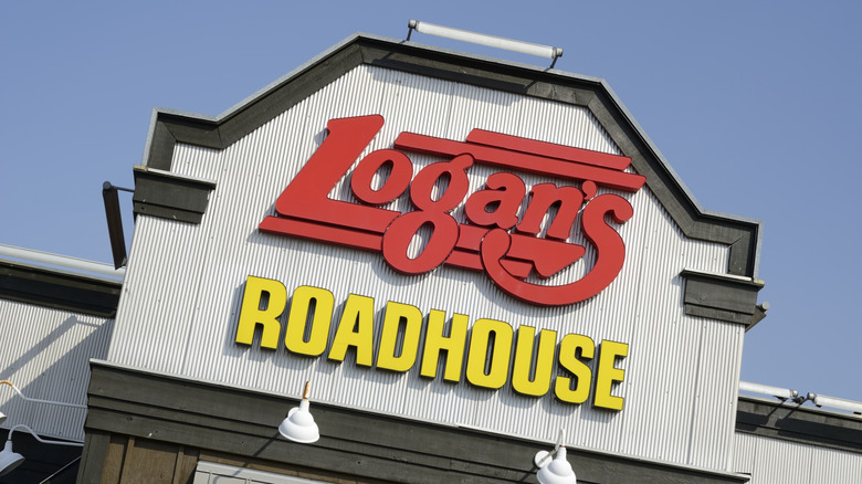 View of Logan's Roadhouse signage