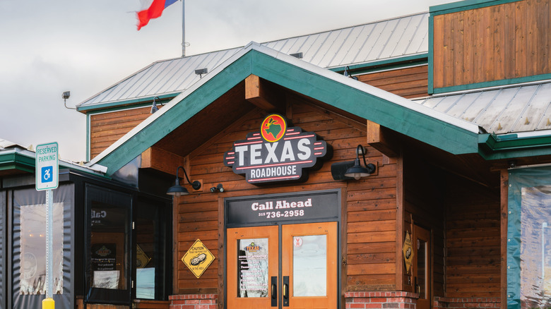 Close-up view of Texas Roadhouse