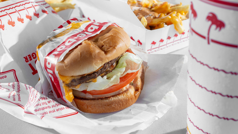 In-N-Out burger combo meal