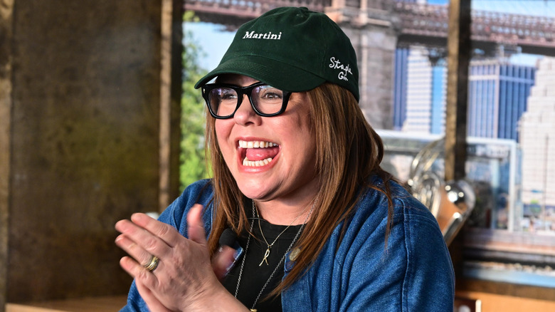 Rachel Ray on a cooking show