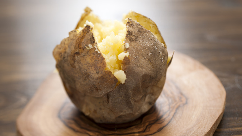 open baked potato