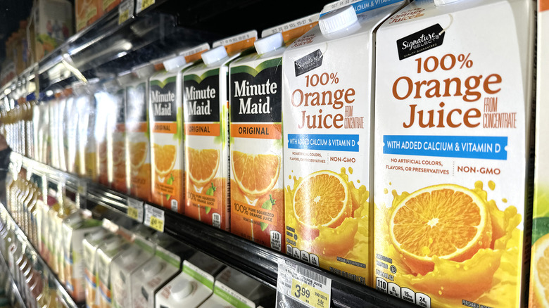 Cartons of orange juice