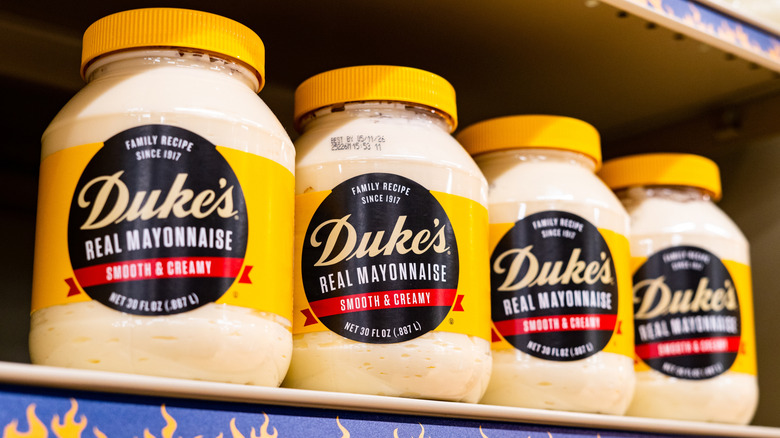 Duke's mayonnaise jars at the store