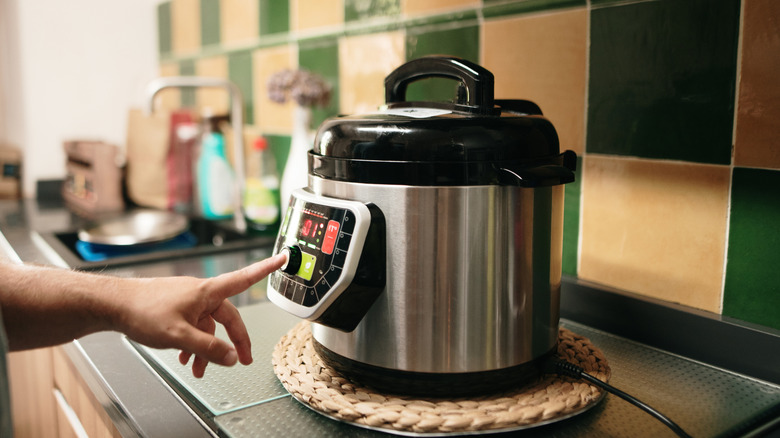 turning on slow cooker