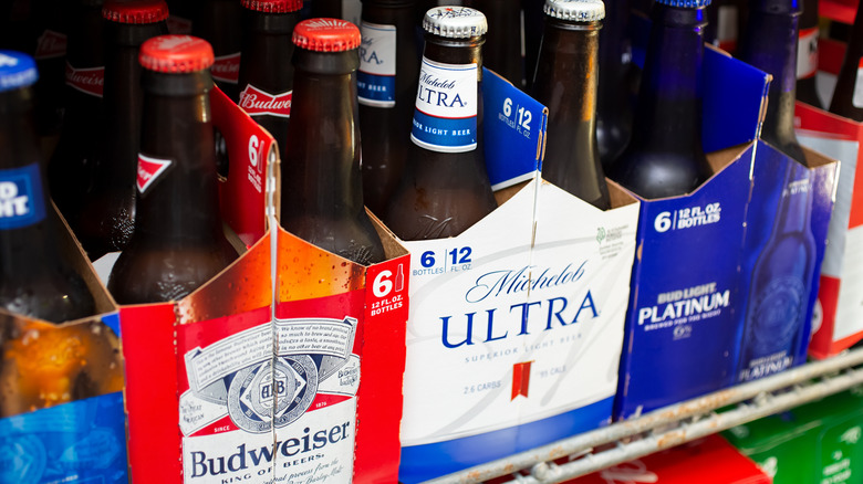 6-pack beers on shelf