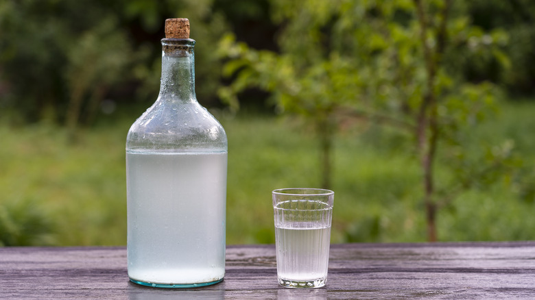 moonshine displayed in bottle