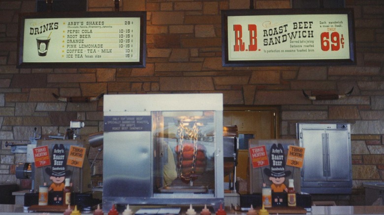 Arby's restaurant with menu from1964