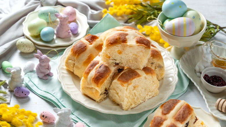 Easter dinner table spread