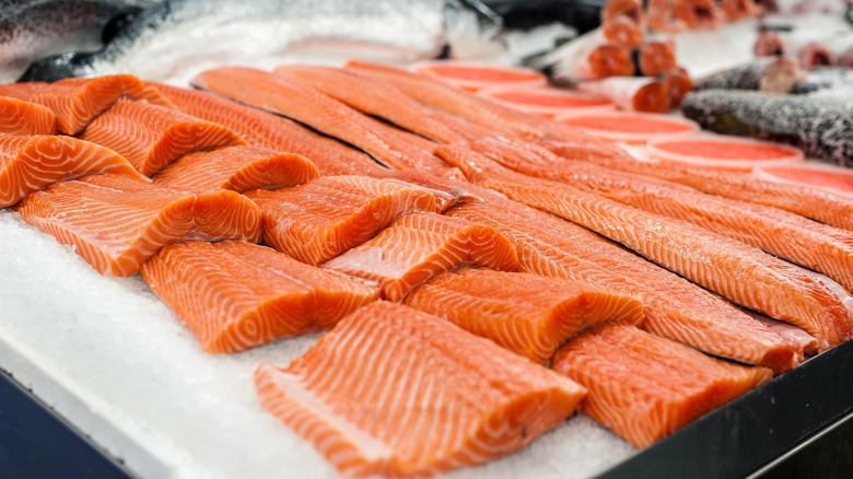 fresh salmon filets