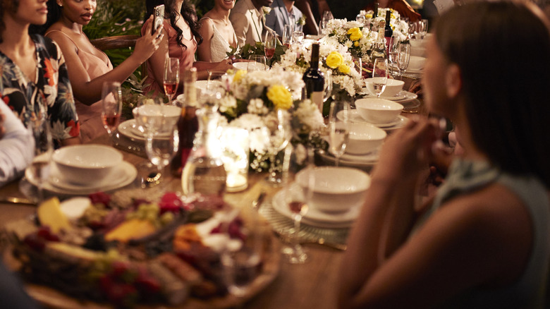 outdoor dinner party