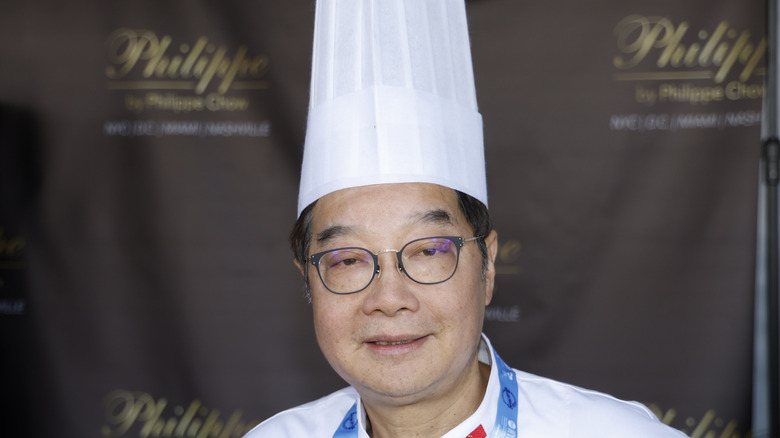 Philippe Chow in chef's hat
