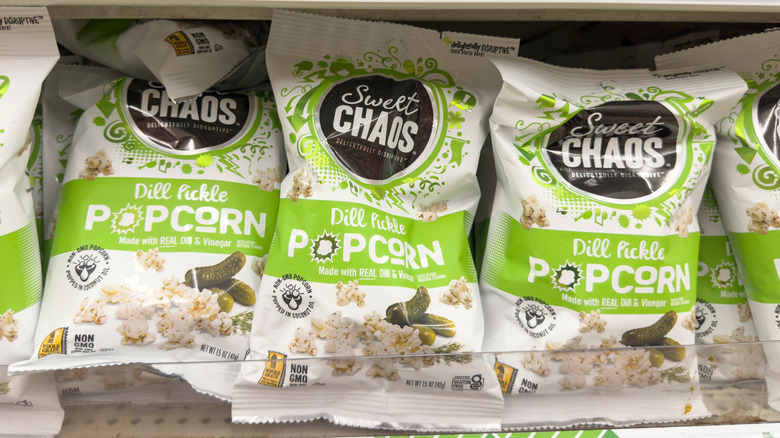 dill pickle popcorn in packages