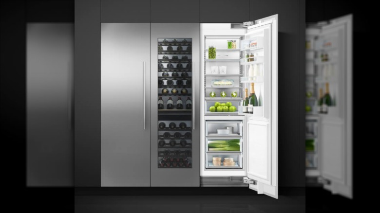 Fisher & Paykel fridge with one open door