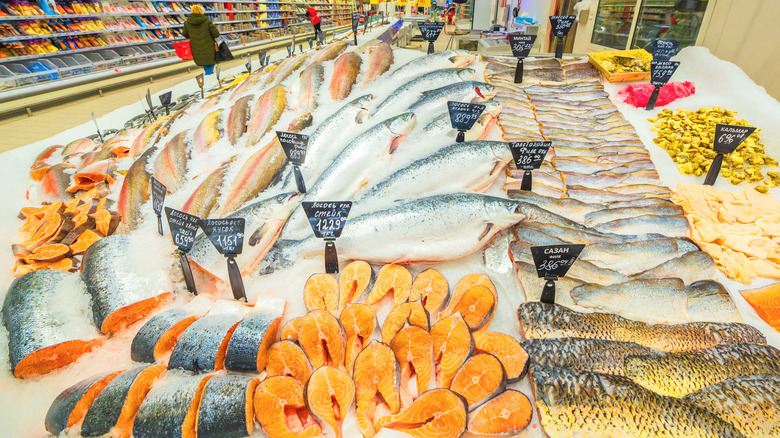 fish at supermarket