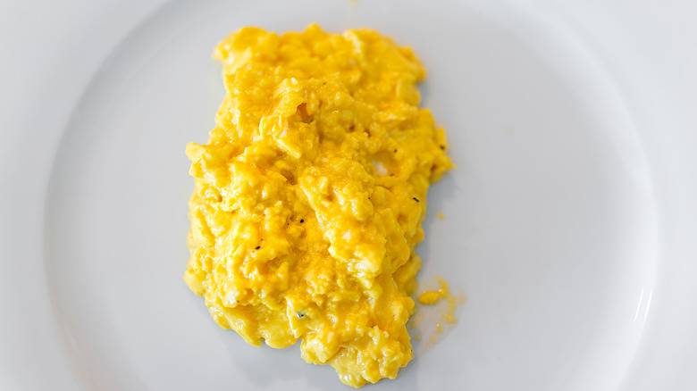 Closeup of the French eggs