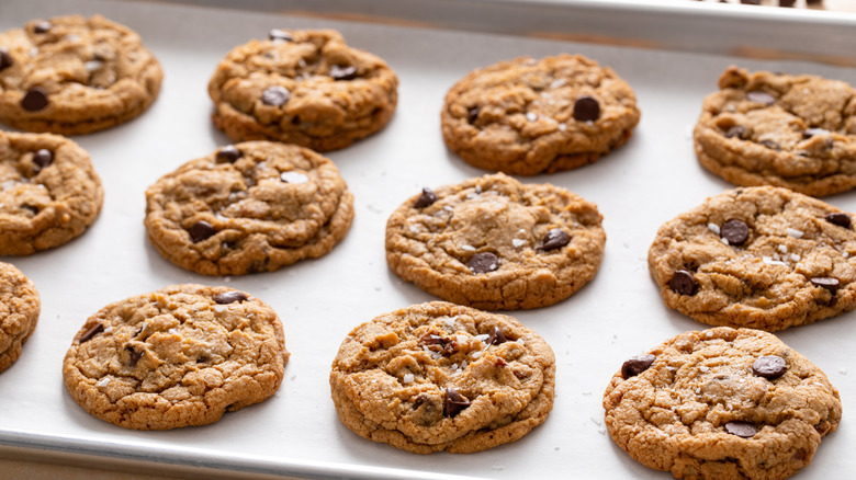 Cookies on a baking sheet