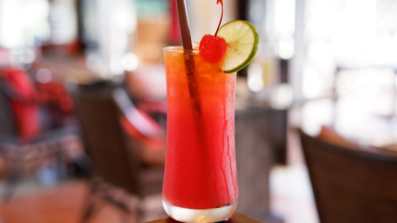 Shirley Temple mocktail drink 
