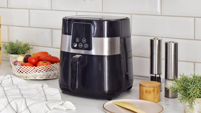 air fryer on kitchen countertop