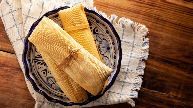 tamales wrapped in corn husks