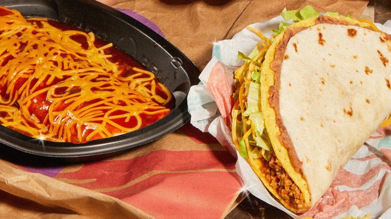 Taco Bell Double Decker Taco, other menu items