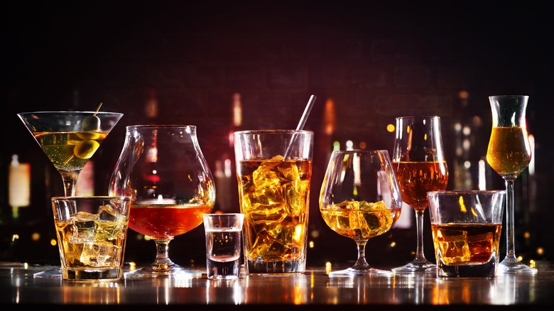 Assortment of cocktails