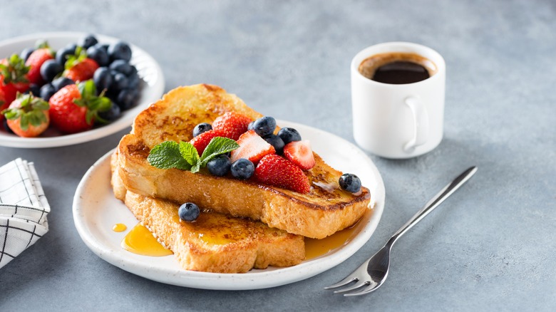 French toast on plate 