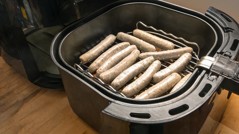 Raw white sausages air fryer