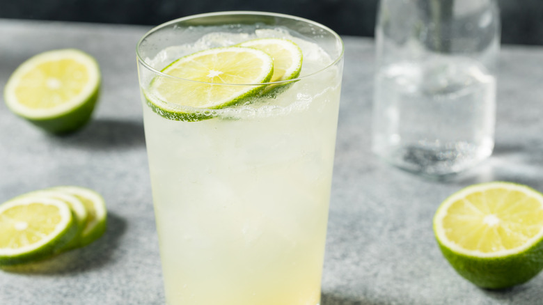 A refreshing lime electrolyte beverage